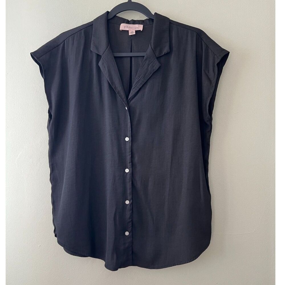 Philosophy Sleeveless Button-down shirt Size Large